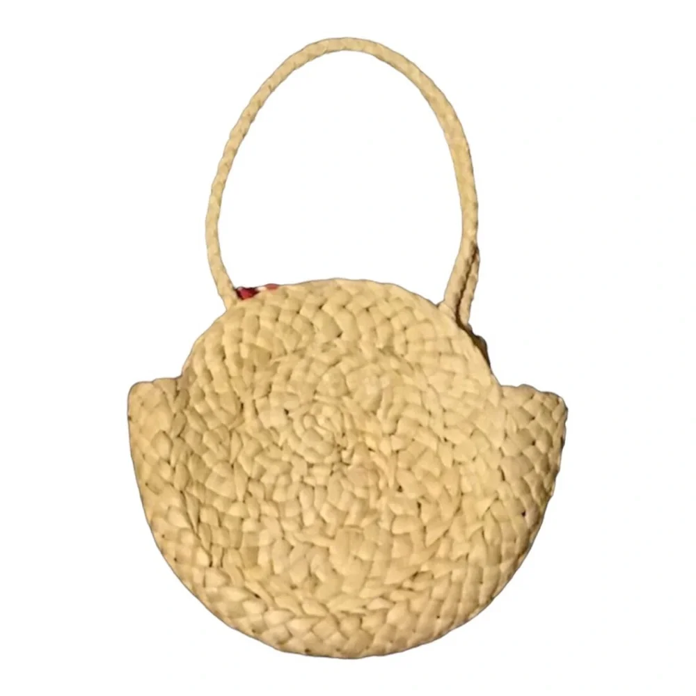 Janie and Jack Straw Circle Bag with Tie Scarf